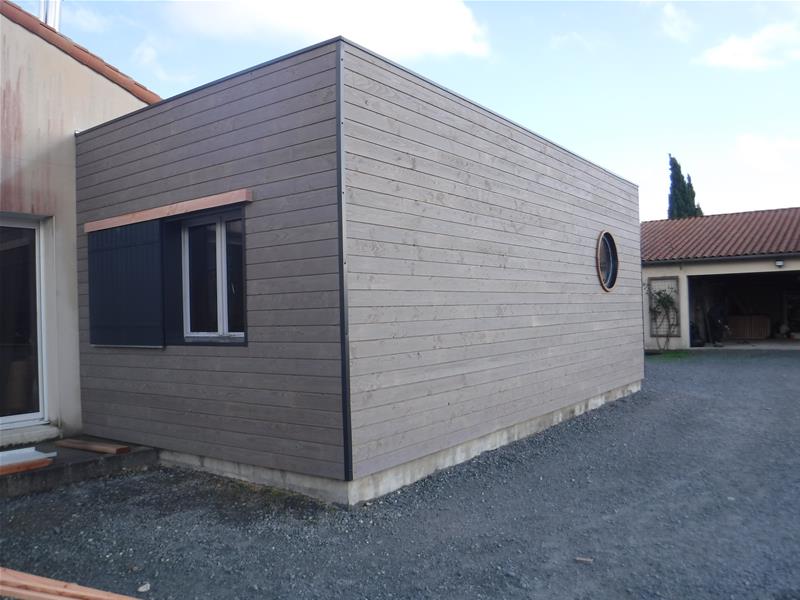 Bardage d'une extension bois à Niort (79)